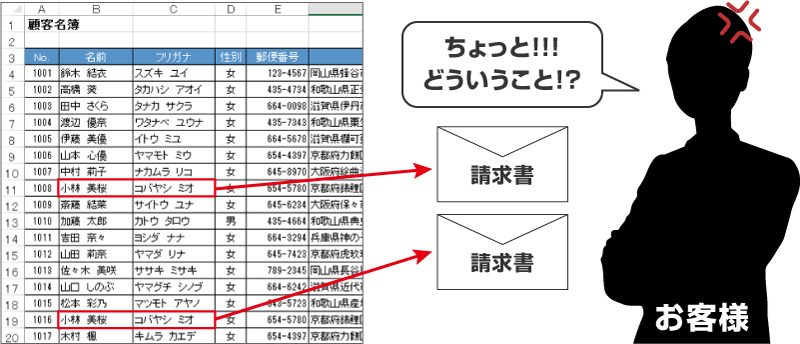 エクセル 重複 削除