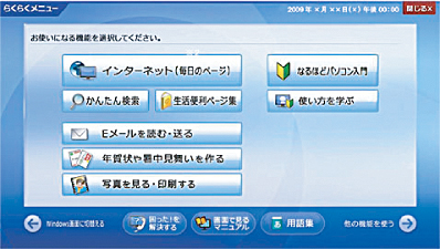 画面タッチで操作ができる