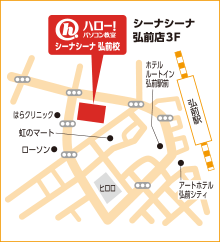 ハロー！パソコン教室イトーヨーカドー弘前校の地図