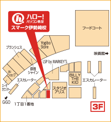 ハロー！パソコン教室スマーク伊勢崎校の地図